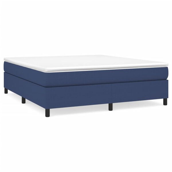 vidaXL Boxspringbettgestell Blau 160x200 cm Stoff