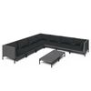 vidaXL 8-tlg. Garten-Lounge-Set mit Kissen Poly Rattan Dunkelgrau