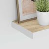 vidaXL Schweberegal Eichenoptik und Wei&szlig; 40x23x3,8 cm MDF