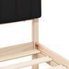 vidaXL Bettgestell mit gepolstertem Kopfteil Schwarz 200 x 200 cm