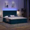 vidaXL Ottoman-Bett mit Matratzen & LEDs Dunkelblau 160x200 cm Samt