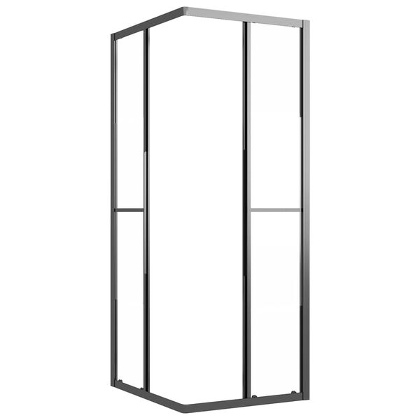 vidaXL Duschkabine Halbmatt ESG 90x70x180 cm Schwarz