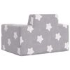 vidaXL Kindersofa Hellgrau mit Sternen Weich Plüsch
