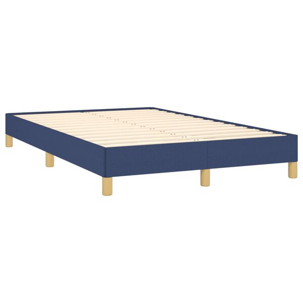 vidaXL Boxspringbett mit Matratze Blau 120x190 cm Stoff