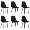 vidaXL Esszimmerst&uuml;hle 6 Stk. Schwarz PP