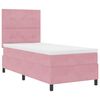 vidaXL Boxspringbett mit Matratze mit Kopfteil Rosa 90 x 190 cm Stoff