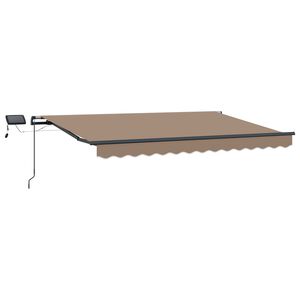 vidaXL Ausziehbare Markise Taupe 300 x 250 cm Stoff und Aluminium