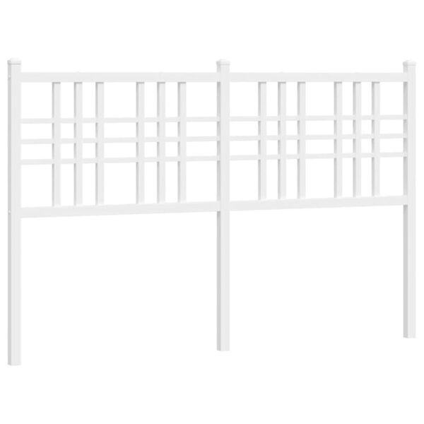 vidaXL Ersatz-Kopfteil Metall Wei&szlig; 120 cm