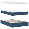 vidaXL Ottoman-Bett mit Matratze Blau 120x200 cm Stoff