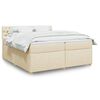 vidaXL Boxspringbett mit Matratze Creme 200x200 cm Stoff