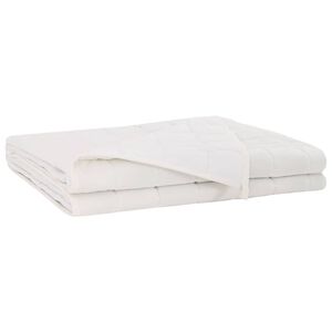 vidaXL Gewichtsdecke Wei&szlig; 138 x 200 cm 6 kg 100% Baumwolle 205T