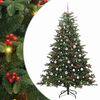 vidaXL K&uuml;nstlicher Weihnachtsbaum mit 300 LEDs mit St&auml;nder Gr&uuml;n 210 cm