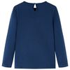 Kinder-Langarmshirt Marineblau 140