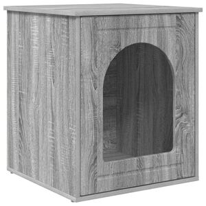 vidaXL Katzenhaus Sonoma-Grau 53 x 52 x 62 cm Holzwerkstoff