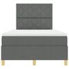 vidaXL Boxspringbett mit Matratze Dunkelgrau 120 x 200 cm Stoff