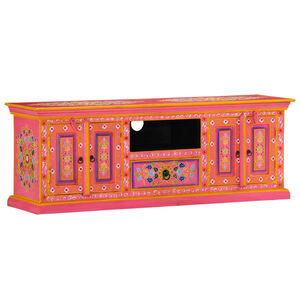 vidaXL TV-Schrank Rosa 110x30x40 cm Massivholz Mango