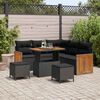 vidaXL Garten-Sofa-Set 8 pcs Schwarz Poly-Rattan