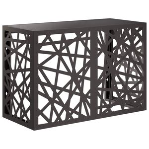 vidaXL Klimaanlagenabdeckung Schwarz 90 x 40 x 60 cm Stahl