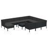 vidaXL 12-tlg. Garten-Lounge-Set mit Auflagen Poly Rattan Schwarz