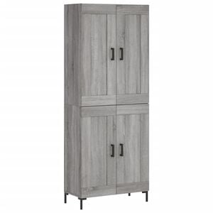 vidaXL Highboard Grau Sonoma 69,5x34x180 cm Holzwerkstoff