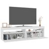 vidaXL TV-Schränke 2 Stk. mit LED-Leuchten Weiß 75x35x40 cm