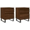 vidaXL Nachttische 2 Stk. Braun Eichen-Optik 40x35x50 cm Holzwerkstoff