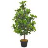 vidaXL K&uuml;nstliche Pflanze Lorbeerbaum mit Topf Gr&uuml;n 90 cm