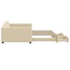 vidaXL Tagesbett Ausziehbar mit Schubladen Creme 100x200 cm Stoff