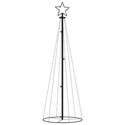 vidaXL LED-Weihnachtsbaum Kegelform Mehrfarbig 108 LEDs 70x180 cm