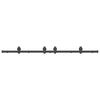 vidaXL Schiebet&uuml;rbeschlag-Set 183 cm Stahl Schwarz