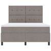 vidaXL Boxspringbett mit Matratze Taupe 140 x 190 cm Stoff