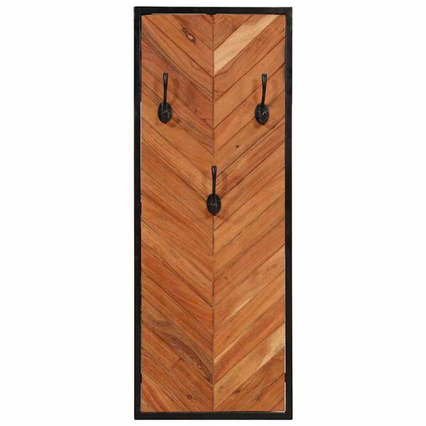 vidaXL Wandgarderobe 2 Stk. 35x1x90 cm Massivholz Akazie