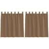 vidaXL Voile Vorh&auml;nge mit Schlaufen 2 Stk. Hellbraun 140x140 cm