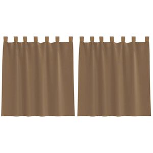 vidaXL Voile Vorh&auml;nge mit Schlaufen 2 Stk. Hellbraun 140x140 cm