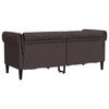 vidaXL Chesterfield-Sofa 2-Sitzer Dunkelbraun Stoff