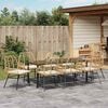 vidaXL Garten Essgruppe 9 pcs Braun Poly-Rattan