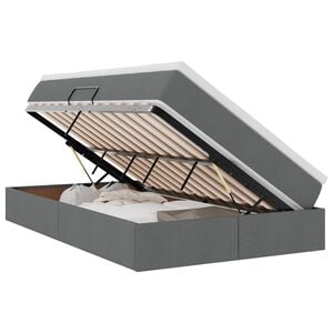 vidaXL Aufbewahrungsbett mit Matratze Dunkelgrau 120 x 200 cm