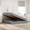 vidaXL Aufbewahrungsbett mit Matratze Taupe 180 x 200 cm Polyester