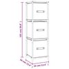 vidaXL Lagerschrank mit 3 Stoff-Schubladen Grau 34x34x101 cm Stahl