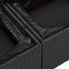 vidaXL Garten-Sofa-Set mit Kissen mit Speicher 9 pcs Schwarz