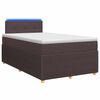 vidaXL Boxspringbett mit Matratze Dunkelbraun 120 x 190 cm Stoff