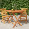 vidaXL Gartentisch Klappbar Ø 85x75 cm Massivholz Teak