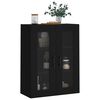 vidaXL Wandschrank Schwarz 69,5x34x90 cm