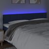 vidaXL LED Kopfteil Blau 160x5x78/88 cm Stoff