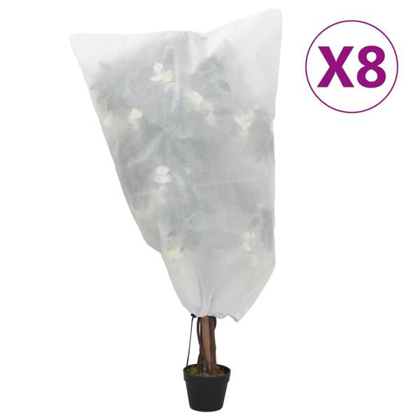 vidaXL Wintervlies mit Kordelzug 8 Stk. 70 g/m&sup2; 0,8x1,2 m