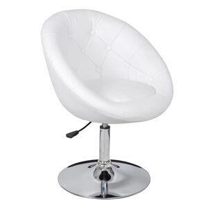 vidaXL Cocktailsessel Wei&szlig; Kunstleder