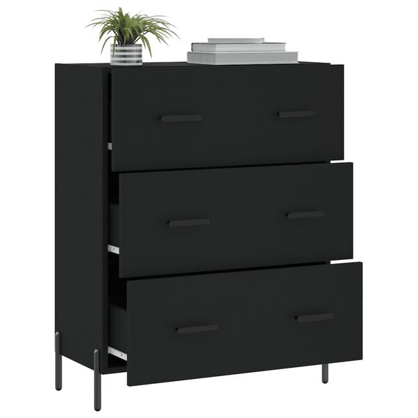 vidaXL Sideboard Schwarz 69,5x34x90 cm Holzwerkstoff