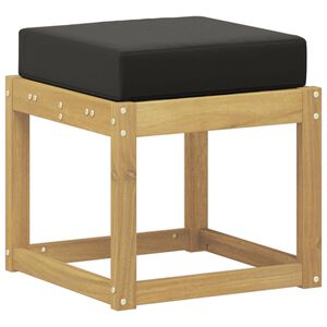 vidaXL Outdoor Hocker Bank Wei&szlig; 43 x 43 x 45 cm Massivholz Akazie