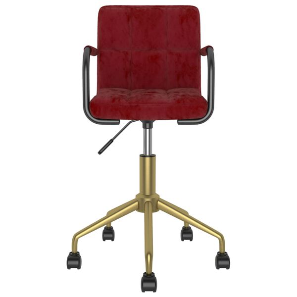 vidaXL Esszimmerstuhl Drehbar Weinrot Samt