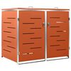 vidaXL M&uuml;lltonnenbox f&uuml;r 2 Tonnen 138x77,5x115 cm Edelstahl